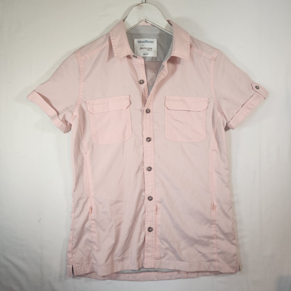 WindRiver NoFly Zone Pink Hiking Shirt Womens XS Short Sleeve Mosquito Repellent